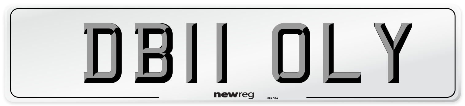 DB11 OLY Number Plate from New Reg